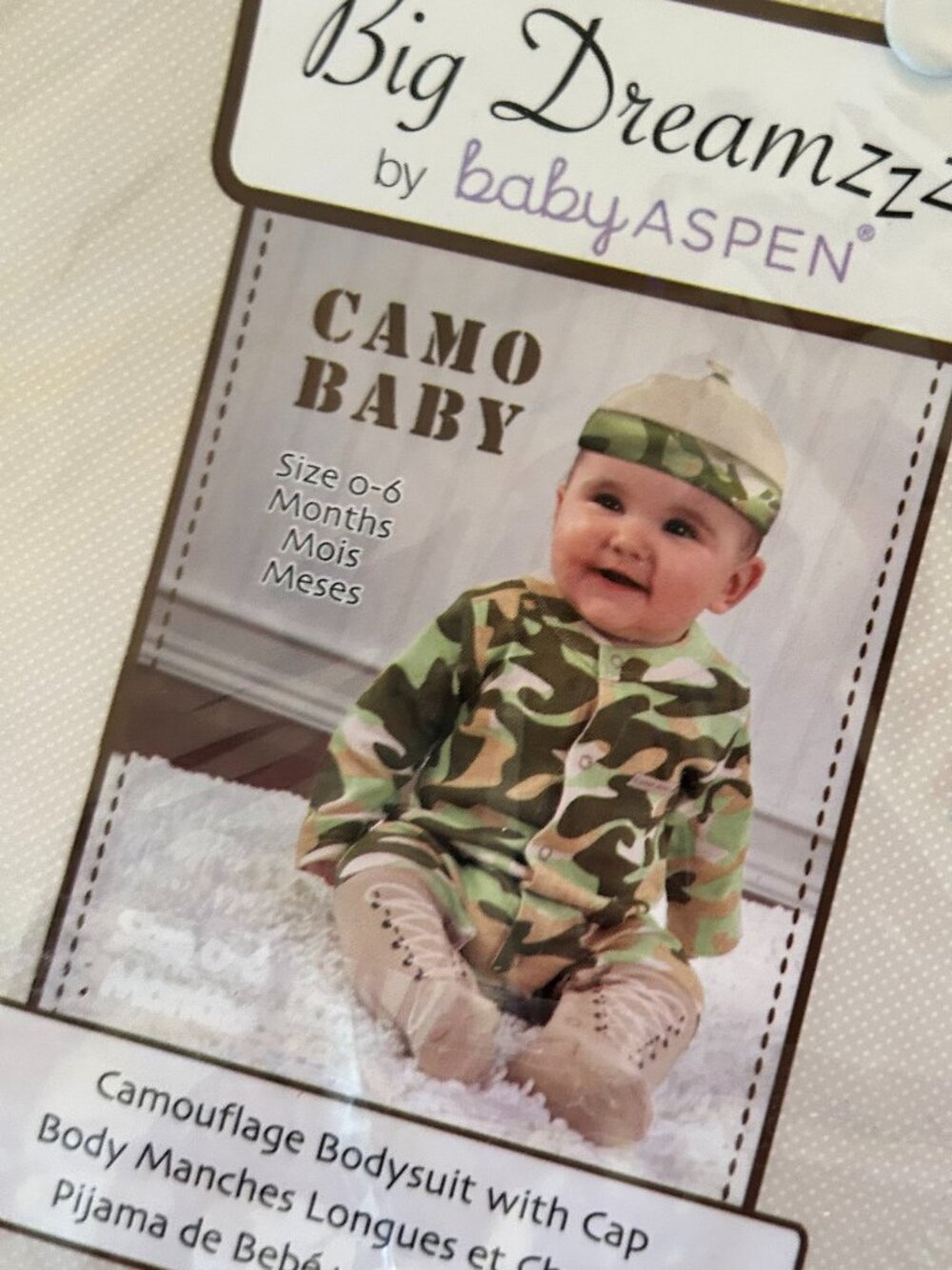 NEW baby infant size 0 - 6 month months babies camo camouflage outfit halloween